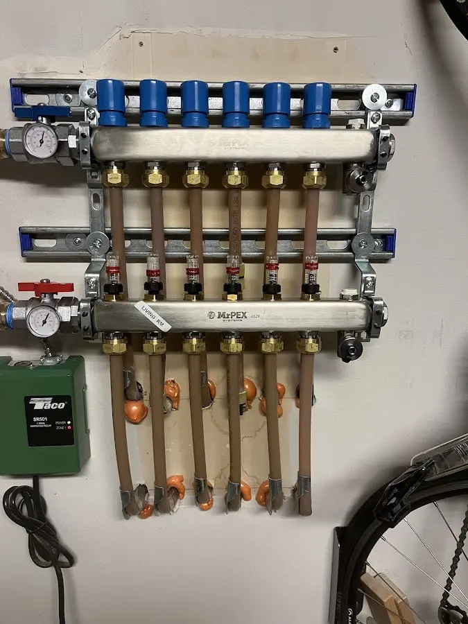 Plumber performing Gas Line Installation at a residential property in Blackstone